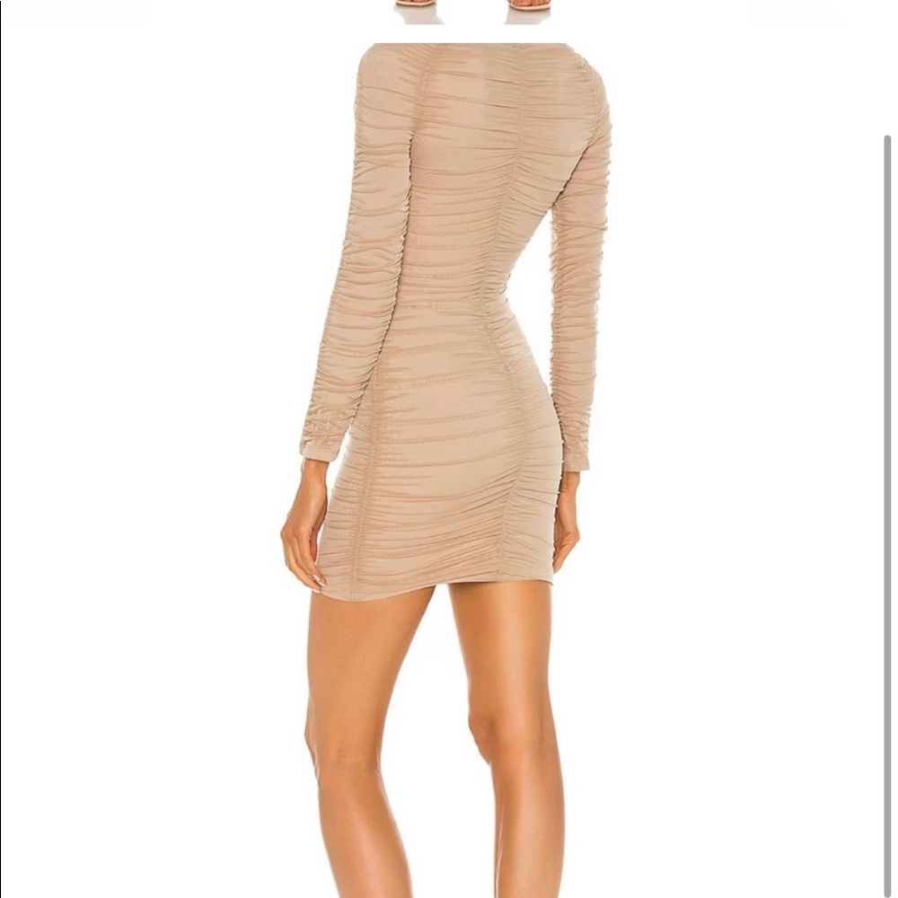 Michael Costello x REVOLVE Franky Mini Dress taupe nude